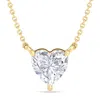 Superjeweler Heart Shape Lab Grown Diamond Pendant Necklace In 14k White Or Yellow Gold - 1/4 To 7 Carat Total We In Multi