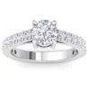 Superjeweler Lab Grown Diamond Engagement Ring For Women - 925 Sterling Silver, Conflict-free, Ethical Diamond Je In Multi