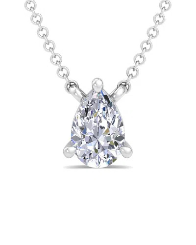 Superjeweler Silver 0.50 Ct. Tw. Lab-grown Diamond Necklace