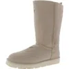 Superlamb Argali 11" Womens Suede Pull On Mid-calf Boots In Beige
