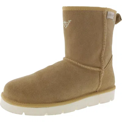 Superlamb Argali 7.5 Womens Fleece Lined Suede Shearling Boots In Multi