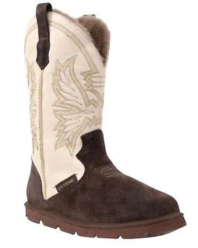 Pre-owned Superlamb Men's All Suede Western Boot - Round Toe - Cwbymn19-280 In Brown