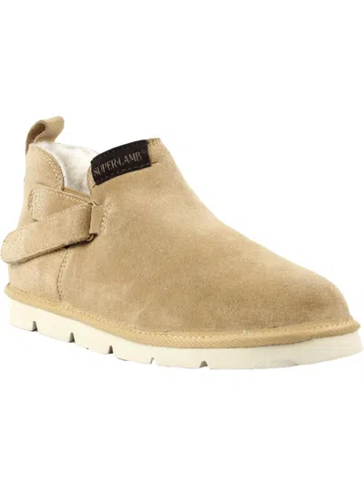 Superlamb Ongi Womens Suede Faux Fur Booties In Multi