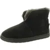 Superlamb Womens Faux Fur Lined Leather Booties In Gold