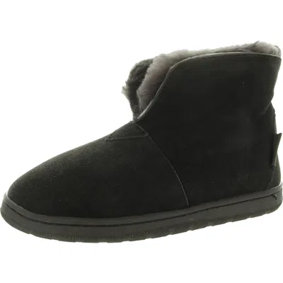 Superlamb Womens Faux Fur Lined Leather Booties In Gold