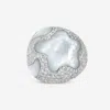 SUPERORO SUPERORO 18K WHITE GOLD, DIAMOND 4.07CT. TW. AND MOTHER OF PEARL STATEMENT RING 63706