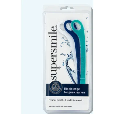 Supersmile Ripple Edge Tongue Cleaner Trio In White