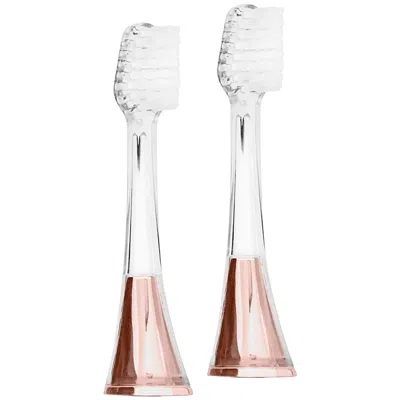 Supersmile Zina45 Sonic Pulse Toothbrush Chrome Rose Gold Replacement Heads (2 Pack)