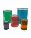 Supertek Glass Beakers Set, 5 Piece In Clear