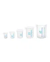 Supertek Polypropylene Beakers Set, 5 Piece In White