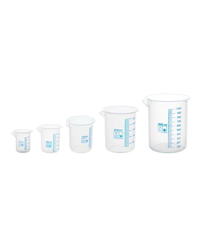 Supertek Kids' Polypropylene Beakers Set, 5 Piece In White