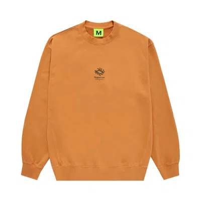 Pre-owned Supervsn Free Form Block Crewneck 'burnt Orange' | Men's Size M