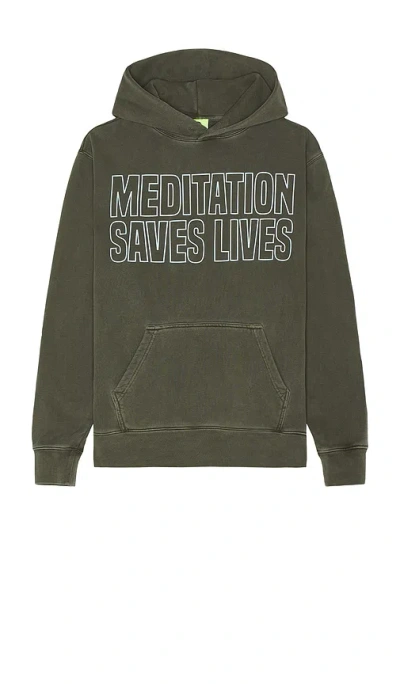 Supervsn Meditation Saves Lives Hoodie In Gray