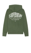 Supervsn Self Realization Zip Up Hoodie In Moss