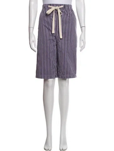 Pre-owned Supervsn Striped Knee-length Shorts In Purple