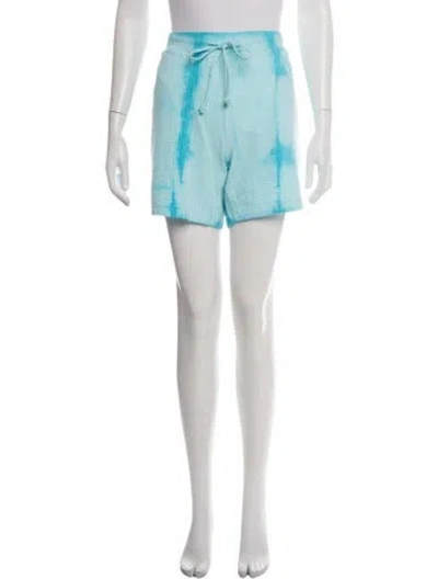 Pre-owned Supervsn Tie-dye Print Mini Shorts In Blue