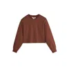 Supesu Women's Brown Cubby Sweater, Cropped - Caramel Macchiato In Brown