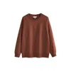 Supesu Women's Brown Cubby Sweater, Oversized - Caramel Macchiato In Brown
