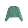 Supesu Women's Cubby Sweater, Cropped - Aqua Green In Green