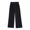 Supesu Women's Cubby Sweatpants, Wide Leg - Black In Black