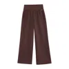 Supesu Women's Cubby Sweatpants, Wide Leg - Cherry Brown In Brown