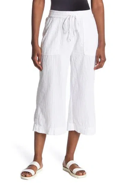 Supplies By Union Bay Dennie Double Face Gauze Crop Pants In White