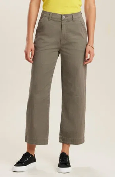 Supplies By Union Bay High Waist Crop Wide Leg Pants In Trench
