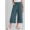 Supplies By Unionbay Dennie Solid Crop Cotton Gauze Pants In Blue