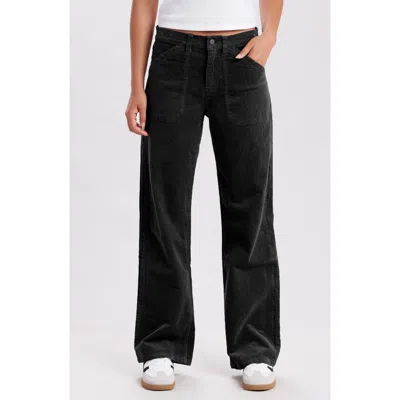 Supplies By Unionbay Marcie High Waist Wide Leg Corduroy Pants In Black