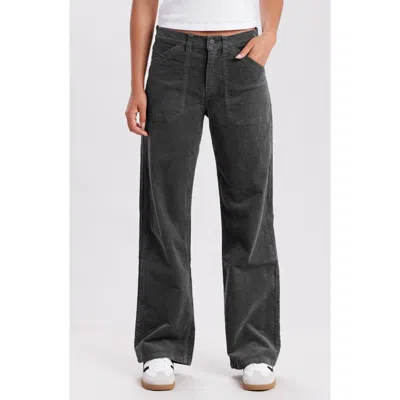 Supplies By Unionbay Marcie High Waist Wide Leg Corduroy Pants In Gray