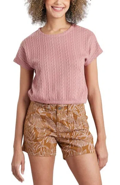 Supplies By Unionbay Noah Cable Stitch Top In Ash Rose