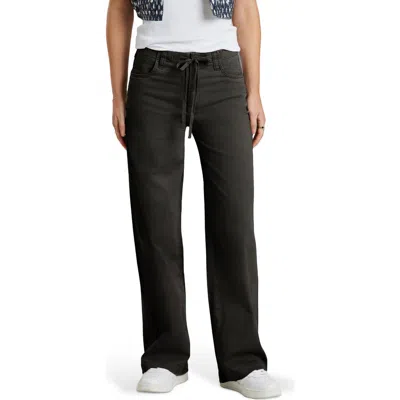 Supplies By Unionbay Selah Drawstring Wide Leg Twill Pants In Black