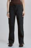 Supplies By Unionbay Tabitha Straight Leg Stretch Cotton Twill Cargo Pants In Black
