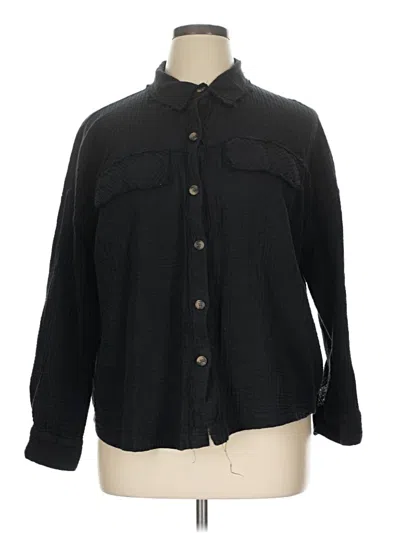 Pre-owned Supplies Long Sleeve Button Down Shirt In Black