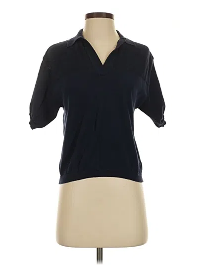 Pre-owned Supplies Short Sleeve Blouse In Black