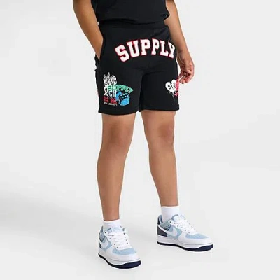 Supply & Demand Big Kids Patch Fleece Shorts