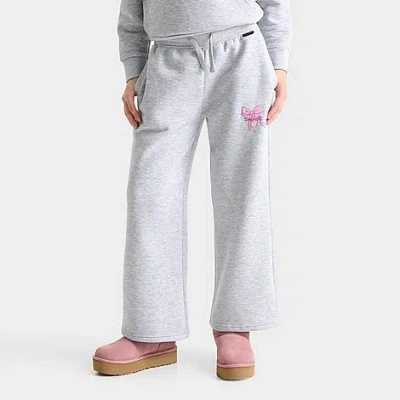 Supply & Demand Girls' Big Kids Sonneti London Bow Wide Leg Sweatpants In Gray