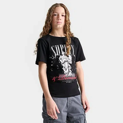 Supply And Demand Kids' Devine T-shirt In Black