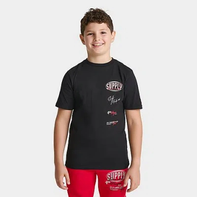 Supply And Demand Kids' Targon Back Hit T-shirt In Black
