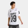 Supply And Demand Men's Backer Jersey Shirt In White/black