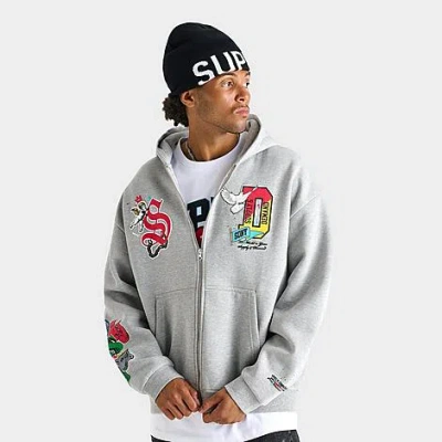Supply And Demand Men's Cayman Full-zip Hoodie In Grey Heather