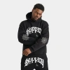 Supply And Demand Men's Crawler Fleece Pullover Hoodie In Black