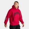 Supply And Demand Men's Crawler Fleece Pullover Hoodie In Jester Red