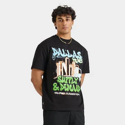 Supply And Demand Men's Dallas Graphic T-shirt In Black