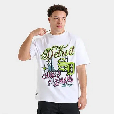 Supply And Demand Men's Detroit Graphic T-shirt In White