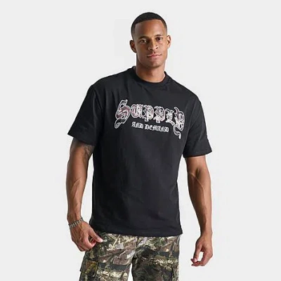 Supply And Demand Men's Hamlin T-shirt In Black/forest Camo