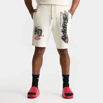 Supply And Demand Men's Martinez Graphic Fleece Shorts In Off White