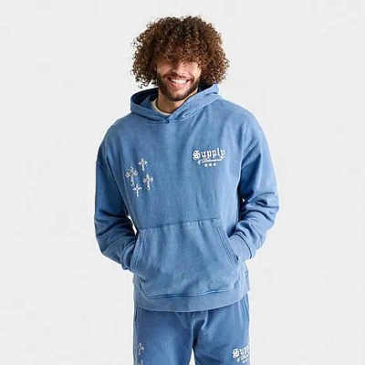Supply & Demand Men's Orthodox Pullover Hoodie In Blue