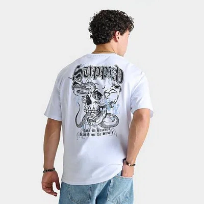 Supply And Demand Men's Skull Snakes T-shirt In White