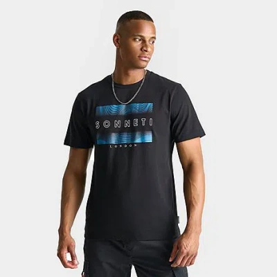 Supply And Demand Sonneti Men's London Acer Graphic T-shirt In Black/azure Blue